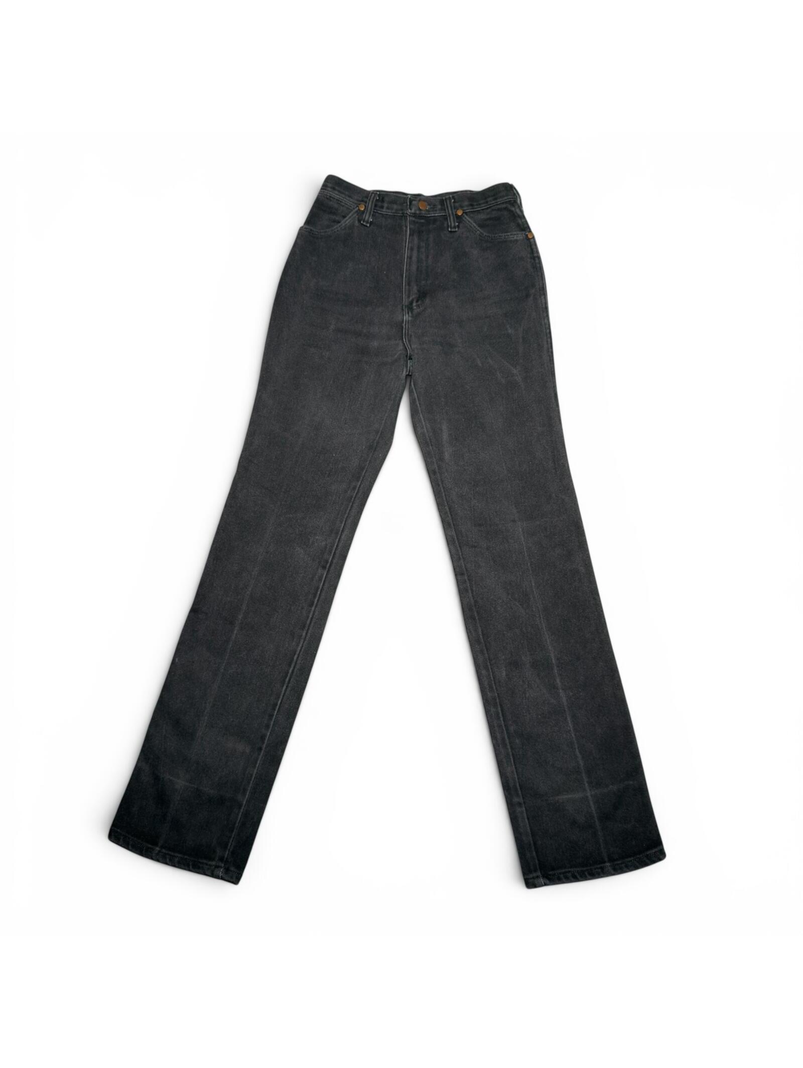 Vintage Wrangler Black Straight Leg Jeans Size 12 X 34
